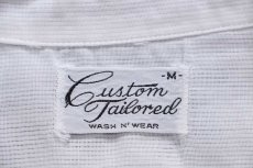 画像4: 60s Custom Tailored 無地 半袖 コットン ガーゼシャツ 白 M (4)