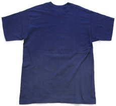 画像3: 90s P.W. Walsh Machinery Movers フォークリフト ロゴ ひび割れプリント Tシャツ 紺 L (3)