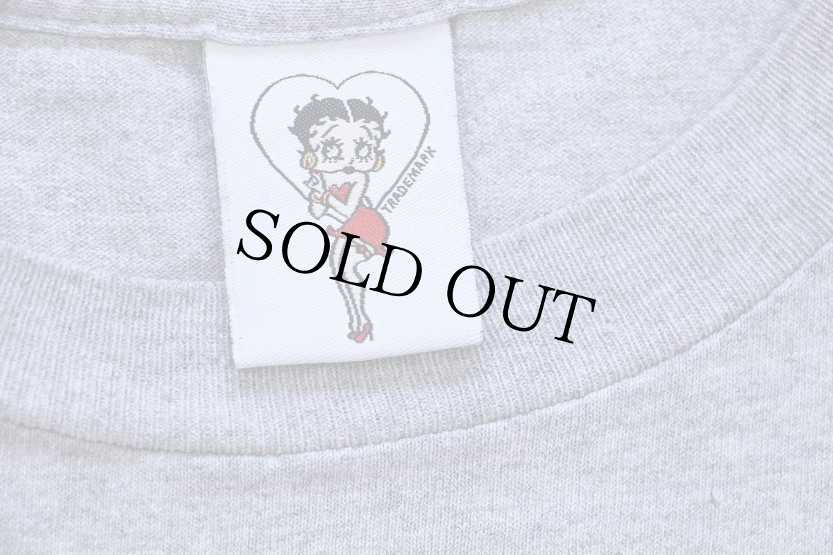 画像4: 00s BETTY BOOP ベティ ブープ Don't babe ME! コットンTシャツ 杢グレー (4)