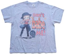 画像2: 00s BETTY BOOP ベティ ブープ Don't babe ME! コットンTシャツ 杢グレー (2)