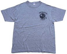 画像2: 90s USA製 RUSSELLラッセル NORTHEASTERN STAFF アメフト Tシャツ 杢グレー XL (2)
