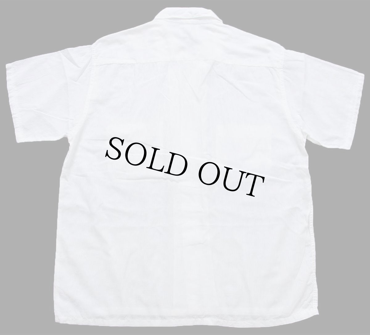 画像2: 60s Custom Tailored 無地 半袖 コットン ガーゼシャツ 白 M (2)