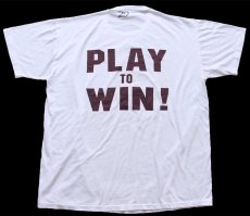 画像3: 90s USA製 RUSSELLラッセル SALISBURY STATE SEAGULLS PLAY TO WIN! アメフト 両面プリント Tシャツ 白 XL (3)