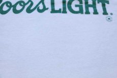 画像5: 90s Coors LIGHT ロゴ コットンTシャツ 白 XL (5)