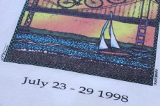 画像5: 90s USA製 Carrollton Bank Cycle Across Maryland UPS SUBARU SHIMANO 協賛 アート 両面 染み込みプリント コットンTシャツ 白 L (5)