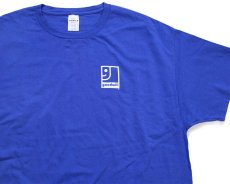 画像1: Hanes goodwill グッドウィル ロゴ コットンTシャツ 青 XL (1)