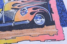 画像4: 90s HOTROD ホットロッド フレイムス ビキニガール ヤシの木 サーフボード アート Tシャツ 白 (4)