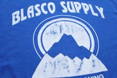 画像4: 90s USA製 BLASCO SUPPLY AIR CONDITIONING SANYO 両面プリント Tシャツ 青 XL (4)