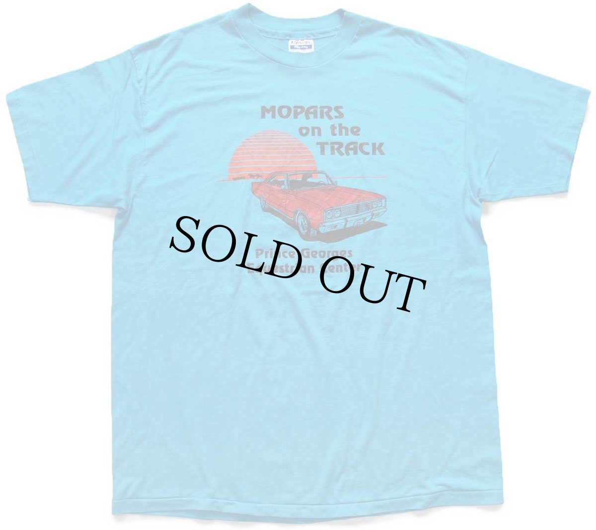 画像2: 90s USA製 Hanes MOPARS on the TRACK CHRYSLER PLYMOUTH JEEP EAGLE PEUGEOT ロゴ 両面プリント Tシャツ 青 XL (2)
