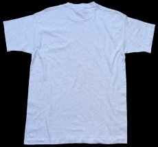 画像3: 90s USA製 WARM UP TO WORK COMMUTER OPERATIONS UNION PACIFIC ロゴ コットンTシャツ 杢ライトグレー L (3)