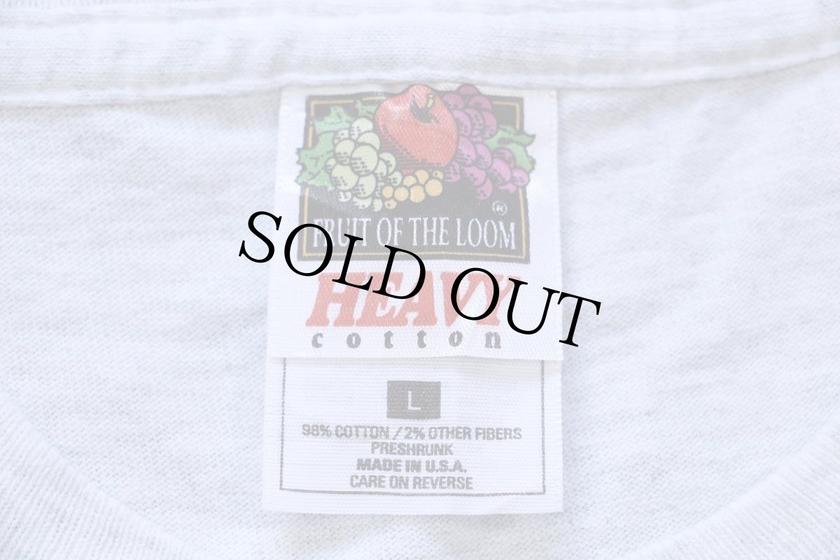 画像5: 90s USA製 WARM UP TO WORK COMMUTER OPERATIONS UNION PACIFIC ロゴ コットンTシャツ 杢ライトグレー L (5)