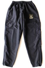 画像2: 15 米軍 U.S.ARMY ロゴ刺繍 APFU トレーニング ナイロンパンツ 黒 XS/S★87 IPFU (2)