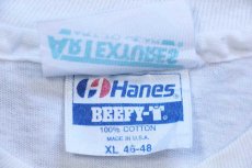 画像5: 80s USA製 Hanes Coyote Chorus Line アート コットンTシャツ 白 XL (5)