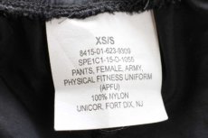 画像6: 15 米軍 U.S.ARMY ロゴ刺繍 APFU トレーニング ナイロンパンツ 黒 XS/S★87 IPFU (6)