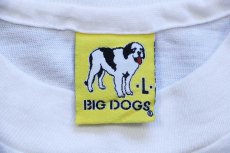 画像4: 90s BIG DOGS OCN ORANGE COUNTY NEWSCHANNEL 蛍光 両面プリント コットンTシャツ 白 L (4)