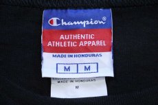 画像4: デッドストック★00s Championチャンピオン NODO FILM SYSTEMS ロゴ コットンTシャツ 黒 M (4)