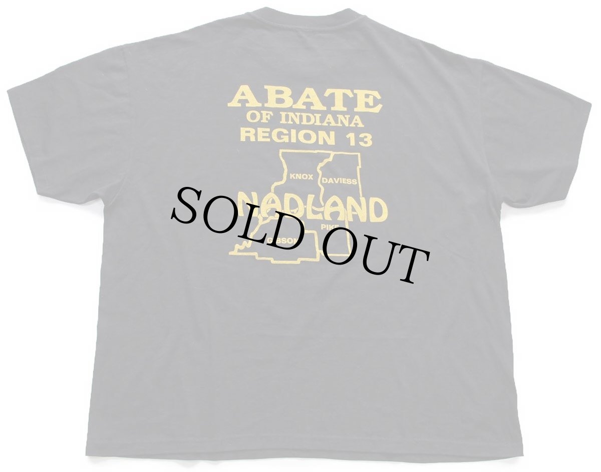 画像3: 90s GO MAD PARTY ABATE OF INDIANA REGION 13 NADLAND インディアン 両面プリント Tシャツ 黒★特大 (3)