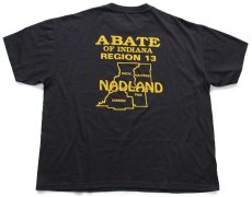 画像3: 90s GO MAD PARTY ABATE OF INDIANA REGION 13 NADLAND インディアン 両面プリント Tシャツ 黒★特大 (3)