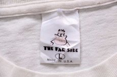 画像4: 90s USA製 THE FAR SIDE School for the Mechanically Declined イラスト コットンTシャツ オフホワイト L (4)