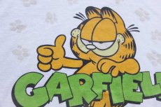 画像4: 00s Garfieldガーフィールド 足型 Tシャツ オフホワイト L (4)