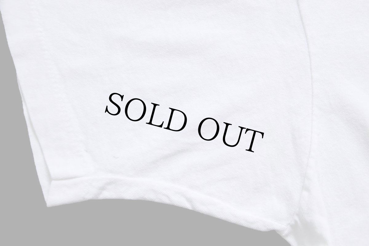 画像7: 80s USA製 ROCKET INN 両面ひび割れプリント コットン ポケットTシャツ 白 M (7)