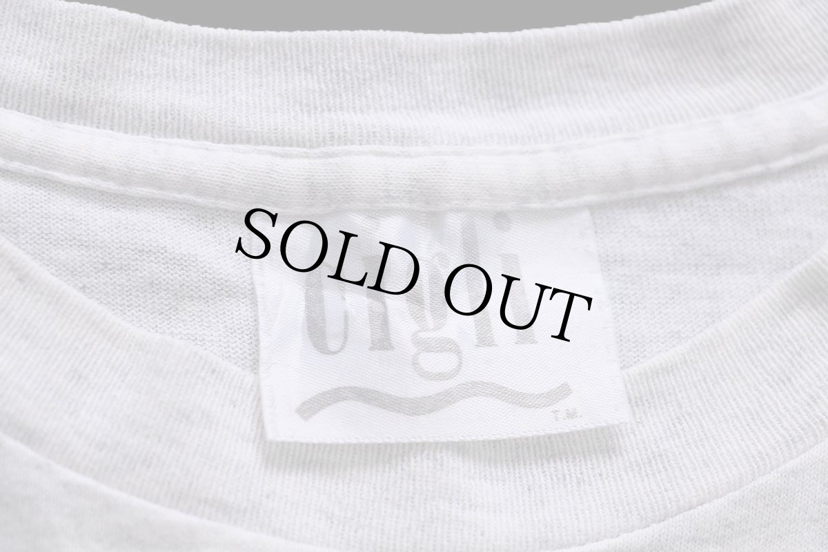 画像5: 90s USA製 cigli HELP コーヒーカップ アート 染み込みプリント コットンTシャツ 杢ライトグレー 超特大 (5)