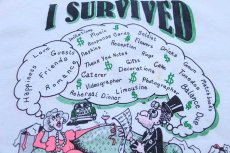 画像4: 90s USA製 I SURVIVED MY DAUGHTER'S WEDDING イラスト Tシャツ 白 XL (4)