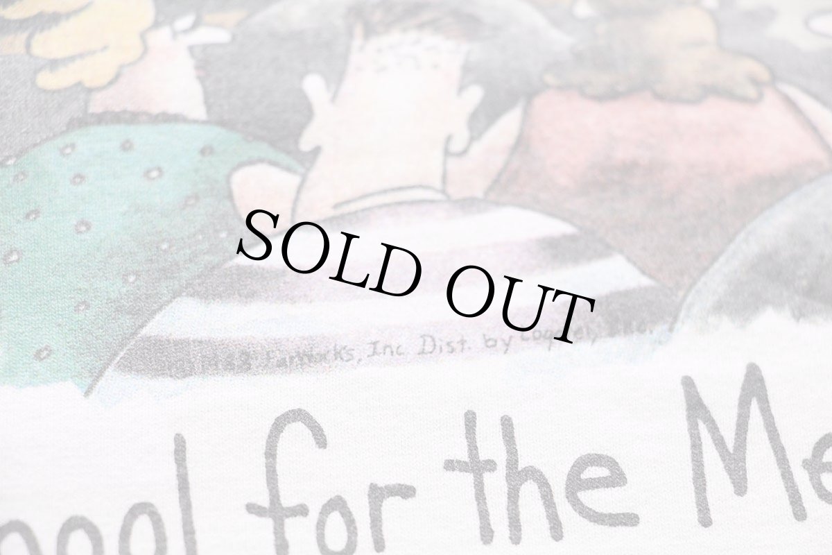 画像5: 90s USA製 THE FAR SIDE School for the Mechanically Declined イラスト コットンTシャツ オフホワイト L (5)