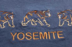 画像4: 90s USA製 YOSEMITE ベア 刺繍 コットンTシャツ ブルーグレー XL (4)