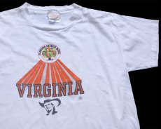 画像1: 80s USA製 FLORIDA CITRUS BOWL VIRGINIA コットンTシャツ 白 L (1)