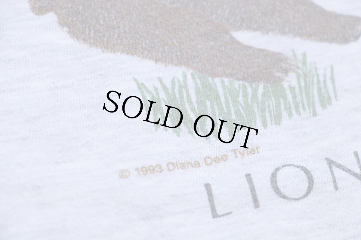 画像5: 90s メキシコ製 Hanes LIONS TIGERS BEARS ライオン タイガー ベア アート コットンTシャツ 杢ライトグレー M (5)