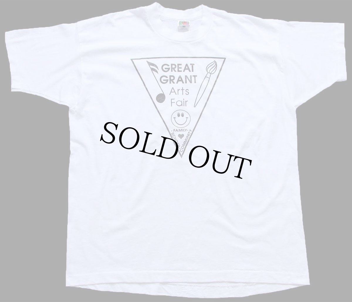 画像2: 90s USA製 GREAT GRANT Arts Fair スマイル アート Tシャツ 白 XL (2)