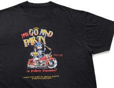 画像1: 90s GO MAD PARTY ABATE OF INDIANA REGION 13 NADLAND インディアン 両面プリント Tシャツ 黒★特大 (1)
