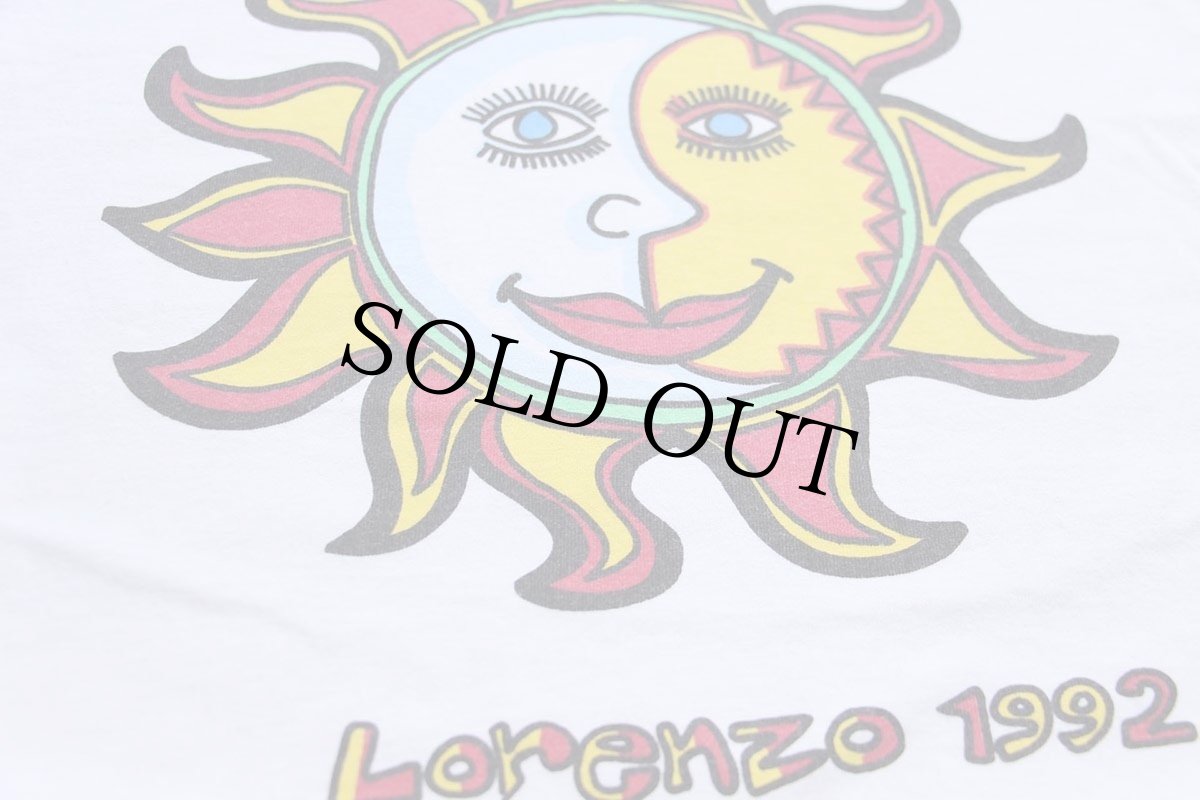 画像4: 90s USA製 Lorenzo 1992 JOVANOTTI 染み込みプリント コットンTシャツ 白 L (4)