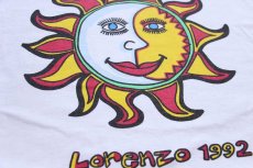 画像4: 90s USA製 Lorenzo 1992 JOVANOTTI 染み込みプリント コットンTシャツ 白 L (4)