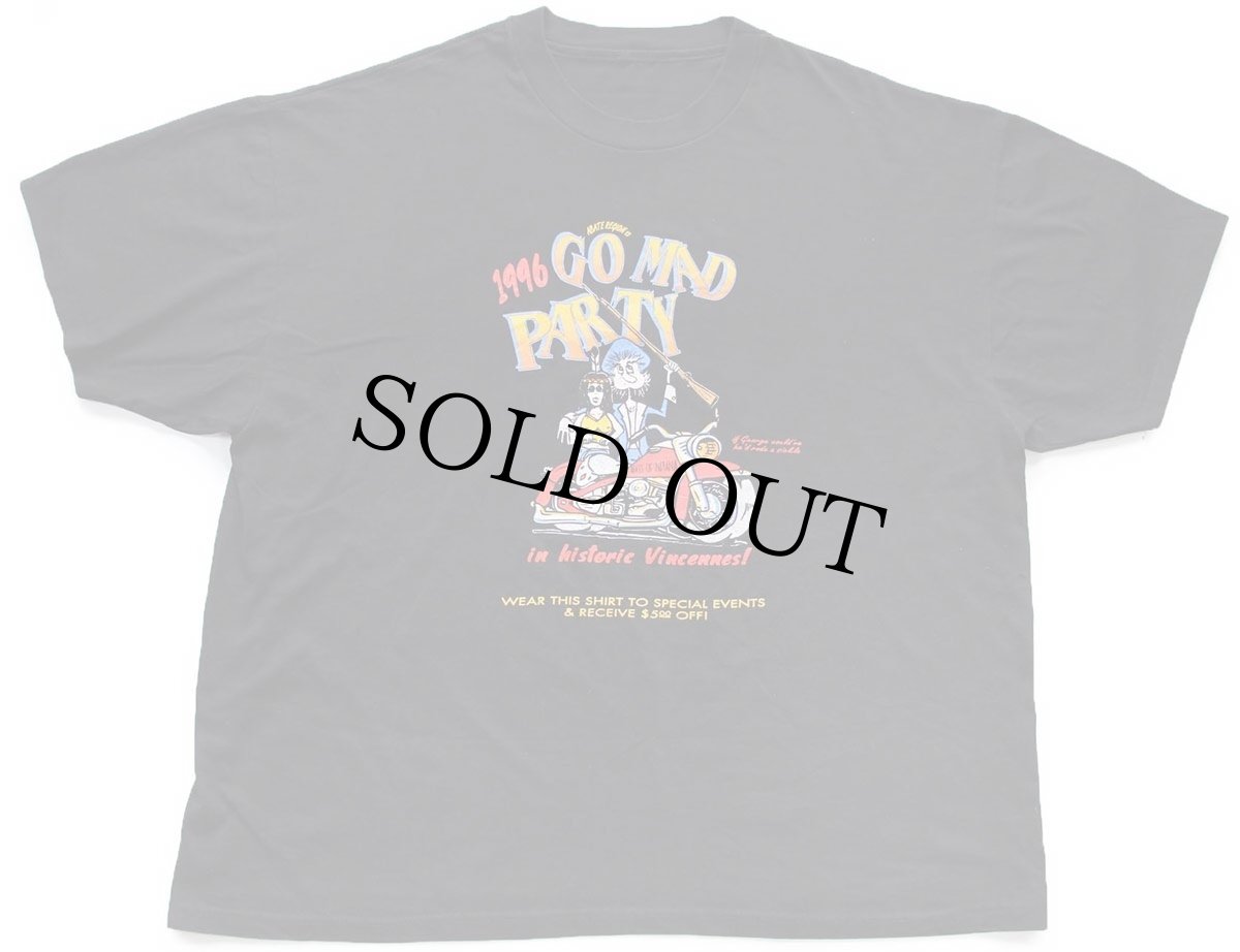 画像2: 90s GO MAD PARTY ABATE OF INDIANA REGION 13 NADLAND インディアン 両面プリント Tシャツ 黒★特大 (2)
