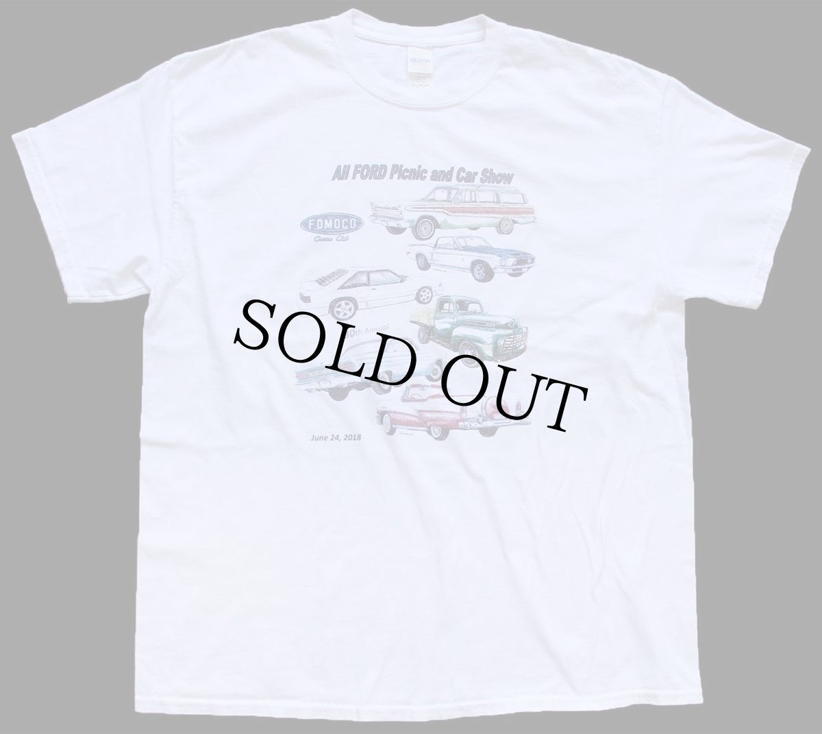 画像2: ALL FORD Picnic and Car Show フォード コットンTシャツ 白 XL (2)