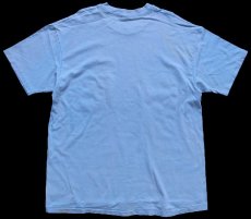 画像3: 90s USA製 Hanes NORTH CAROLINA TAR HEELS マスコット コットンTシャツ 水色 XL (3)