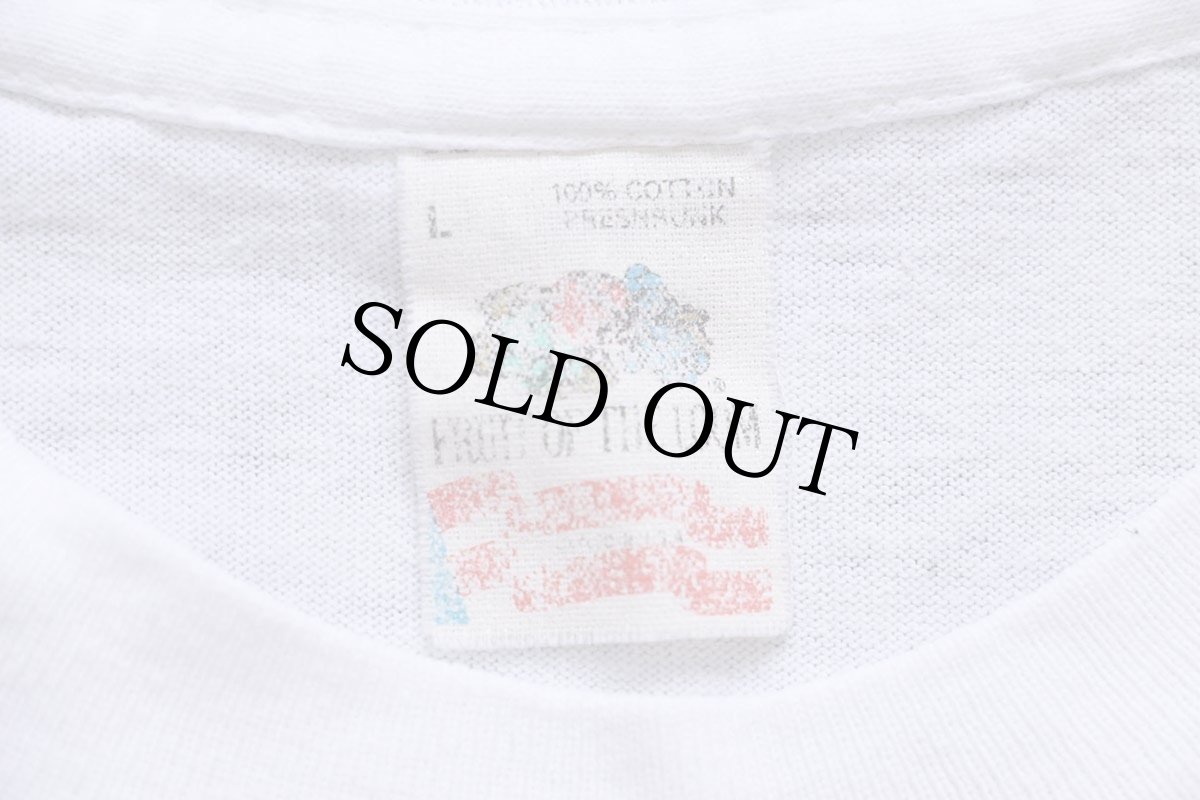 画像5: 90s USA製 Lorenzo 1992 JOVANOTTI 染み込みプリント コットンTシャツ 白 L (5)