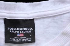 画像4: 00s POLO JEANS ポロ ジーンズ ラルフローレン 刺繍 コットンTシャツ 白 L (4)