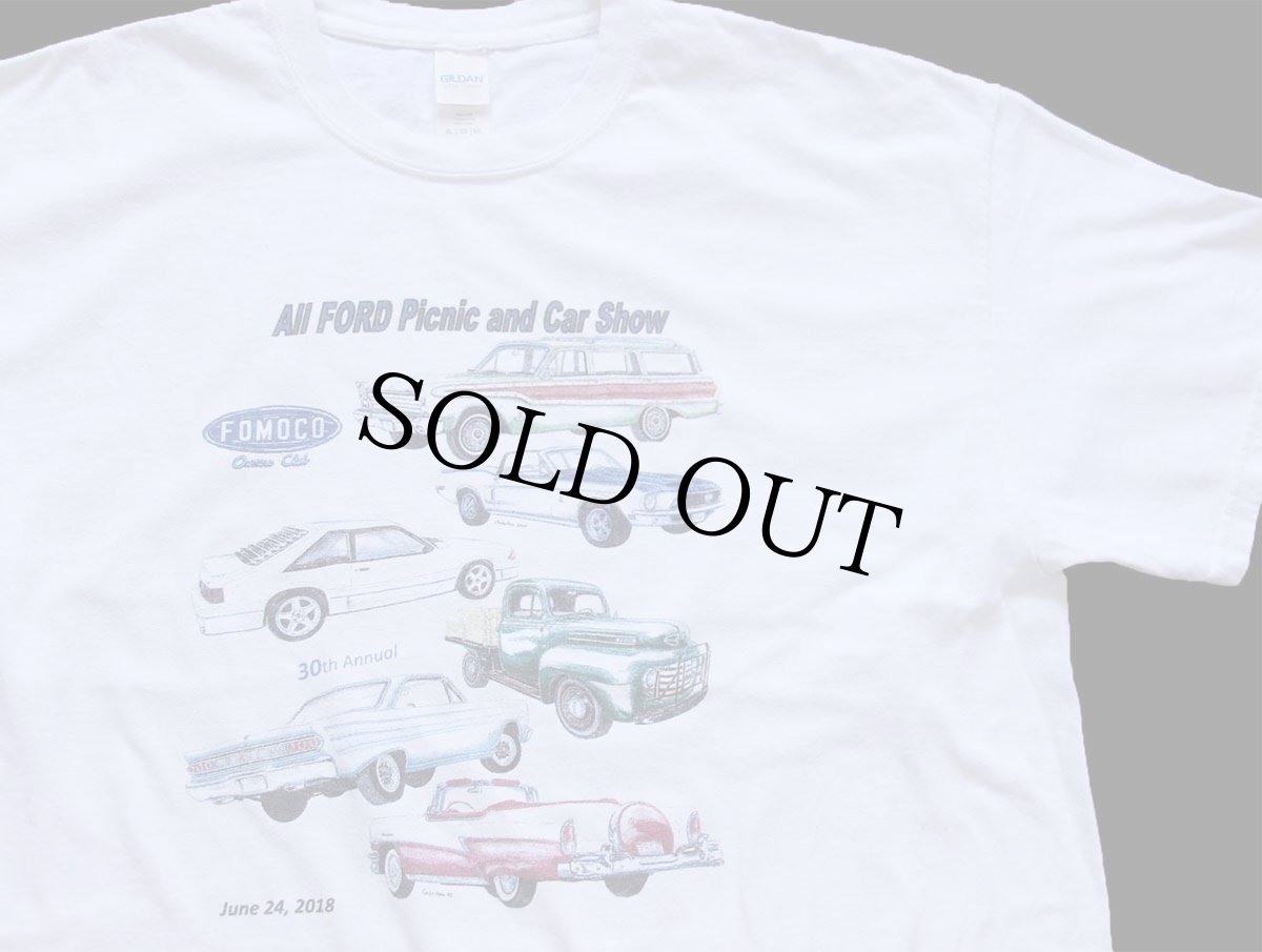 画像1: ALL FORD Picnic and Car Show フォード コットンTシャツ 白 XL (1)