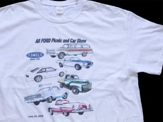90s USA製 Fordフォード ロゴ コットン 長袖Tシャツ 白 L