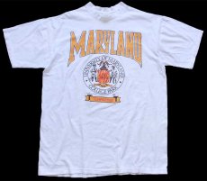 画像2: 80s USA製 MARYLAND TERRAPINS コットンTシャツ 白 (2)