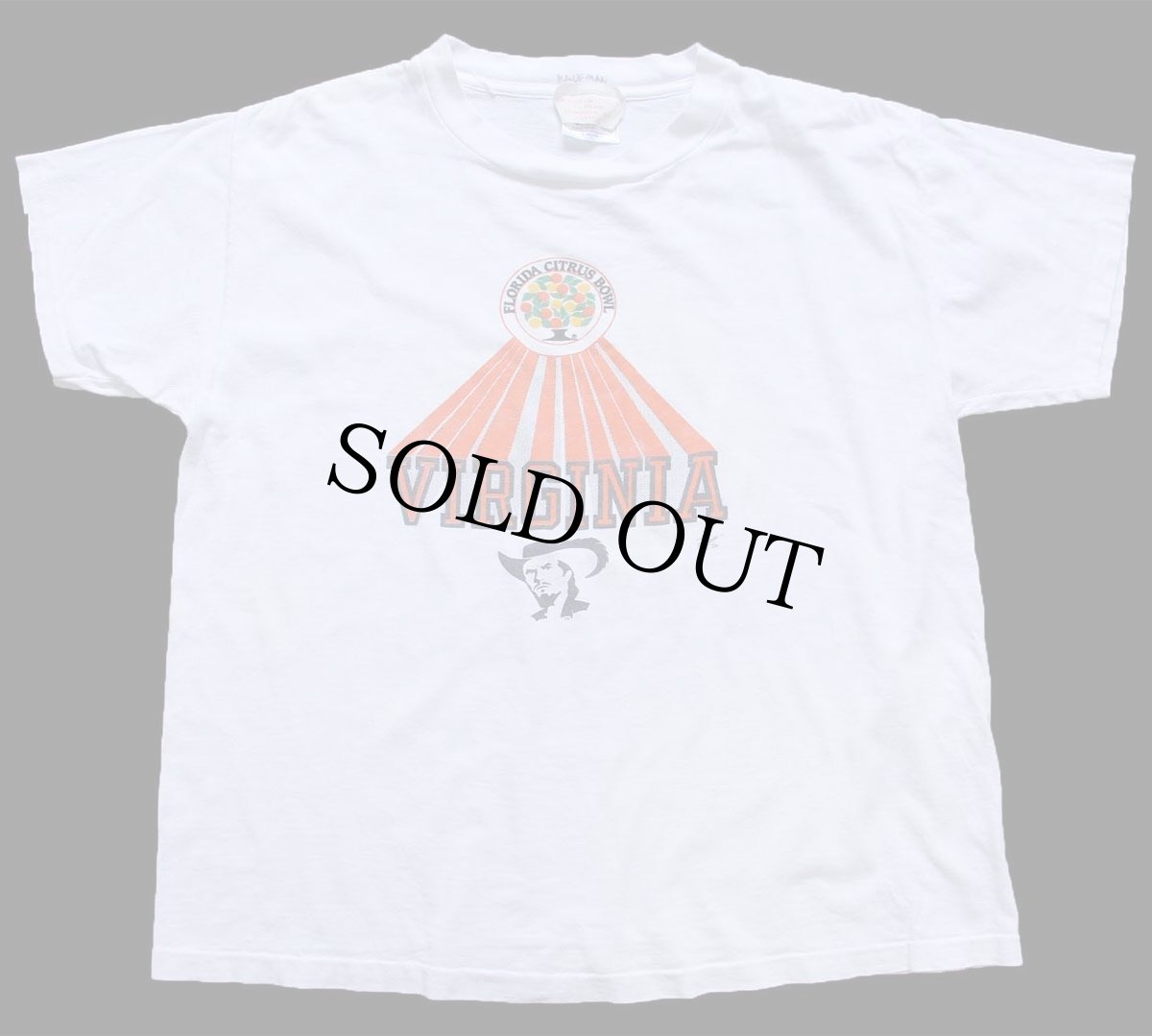 画像2: 80s USA製 FLORIDA CITRUS BOWL VIRGINIA コットンTシャツ 白 L (2)