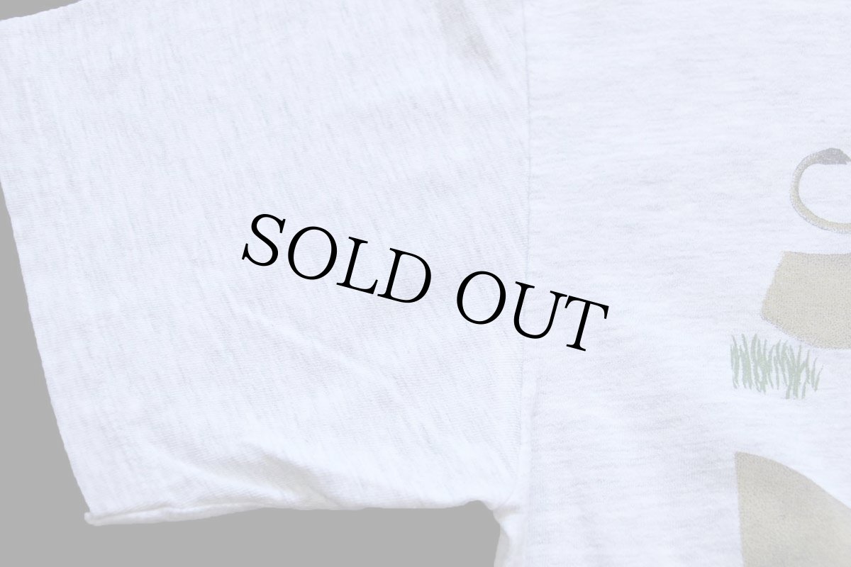 画像7: 90s メキシコ製 Hanes LIONS TIGERS BEARS ライオン タイガー ベア アート コットンTシャツ 杢ライトグレー M (7)