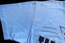 画像6: 90s USA製 Hanes NORTH CAROLINA TAR HEELS マスコット コットンTシャツ 水色 XL (6)
