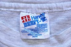 画像4: 90s USA製 Hanes GREEN IS KEEN SAN DIEGO ZOO イグアナ アート 両面プリント コットンTシャツ 杢ライトグレー L (4)