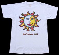 画像2: 90s USA製 Lorenzo 1992 JOVANOTTI 染み込みプリント コットンTシャツ 白 L (2)