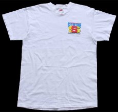 画像3: 90s USA製 NIKEナイキ GET THE EDGE STUDENT SPORTS MAGAZINE スウッシュ ビッグロゴ 両面プリント コットンTシャツ 白 L (3)