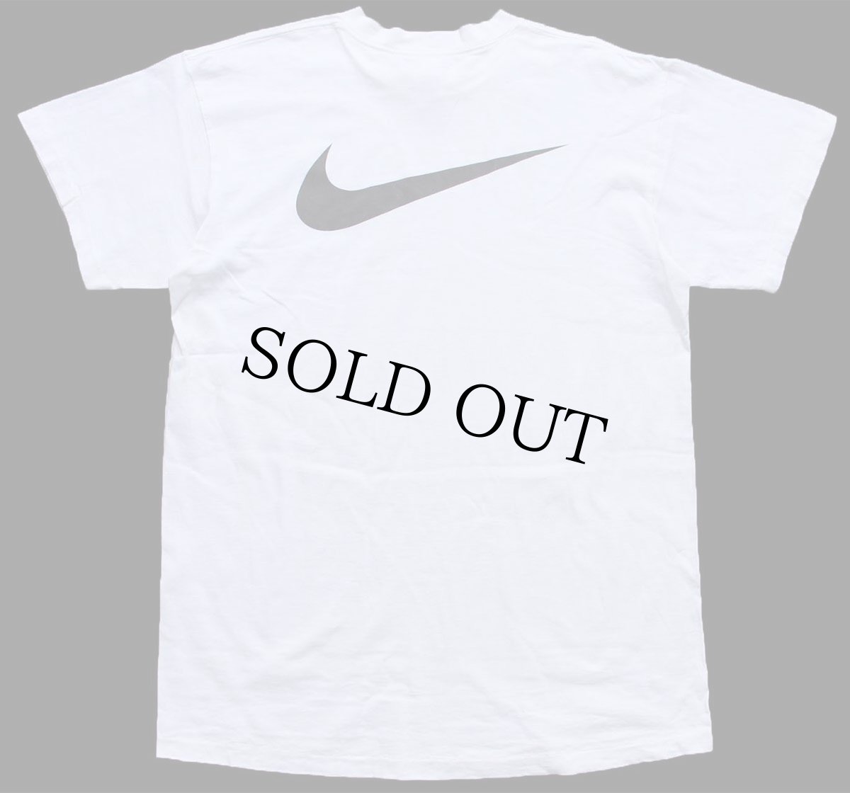 画像2: 90s USA製 NIKEナイキ GET THE EDGE STUDENT SPORTS MAGAZINE スウッシュ ビッグロゴ 両面プリント コットンTシャツ 白 L (2)